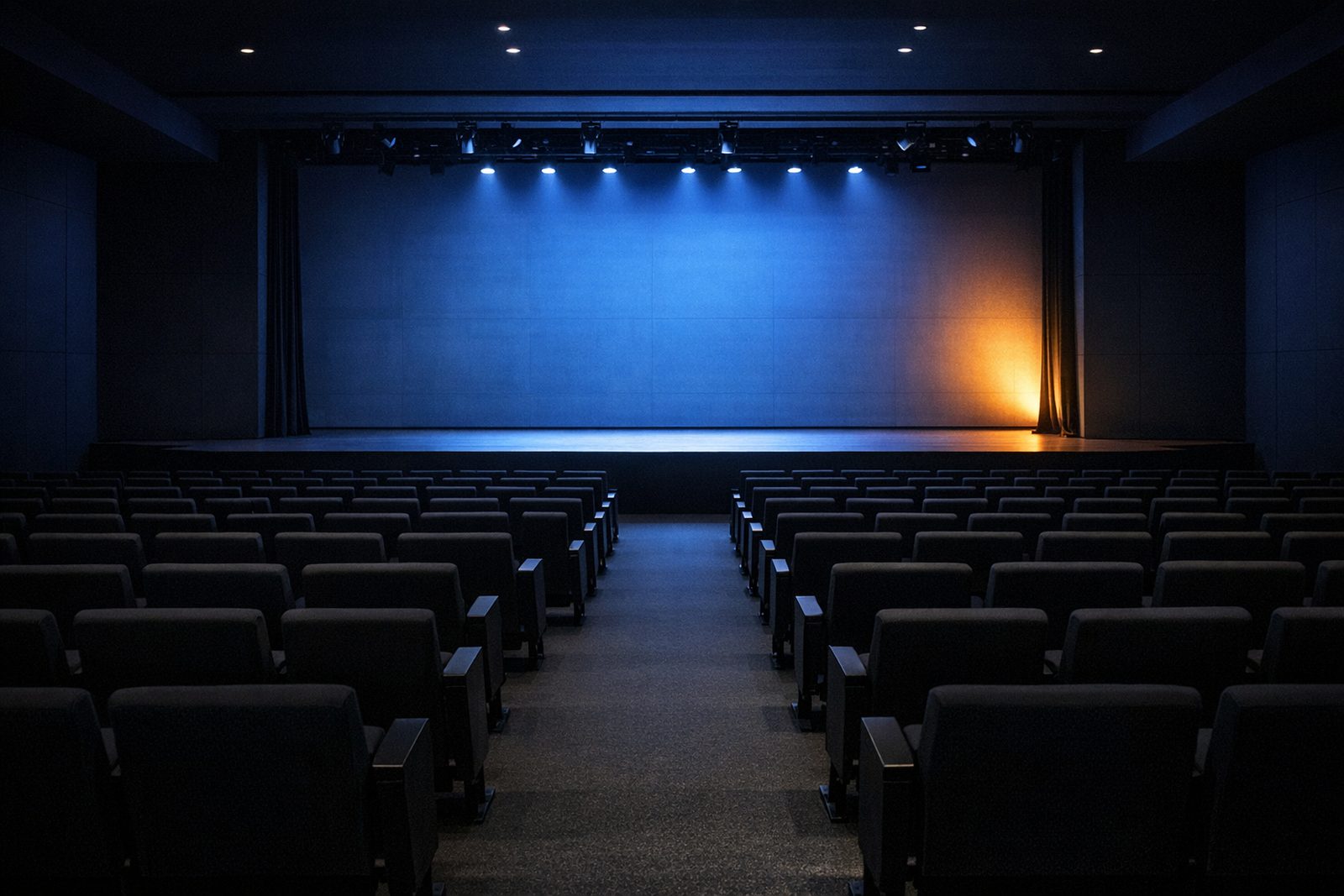 Auditório moderno preparado para um evento